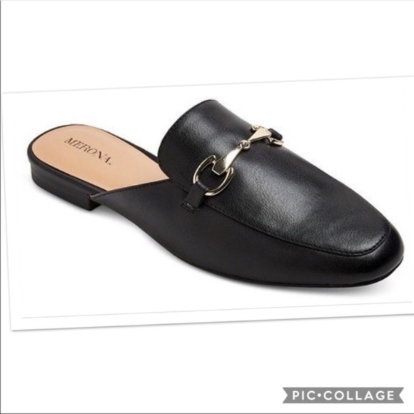 Merona Shoes - Merona Kona Backless Mule Loafers Black New